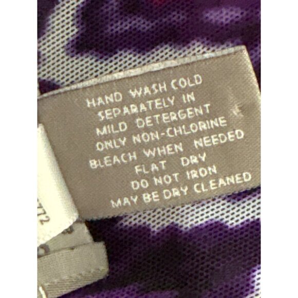 Chicos Travelers Collection Purple Zig-Zag Sheer Tie-Front Cardigan Size 3 (XL) - Picture 8 of 8